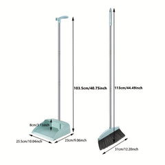 2pcs Broom & Dustpan Set Long Handle Comb Shape Sweeper Household Cleaning