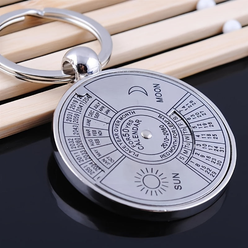 Mini Unique 50 Years Perpetual Calendar Key Chain