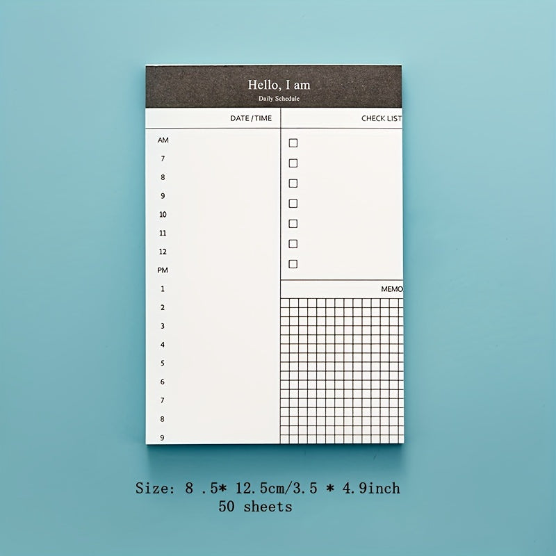 50 Sheets Weekly Planner Daily Memo Book