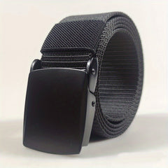Men's Outdoor Canvas Belt with Zinc Alloy Automatic Buckle