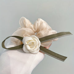 Flower Hair Tie Hair Rope Ponytail Clip Sweet Hair Accessories For Girls Women