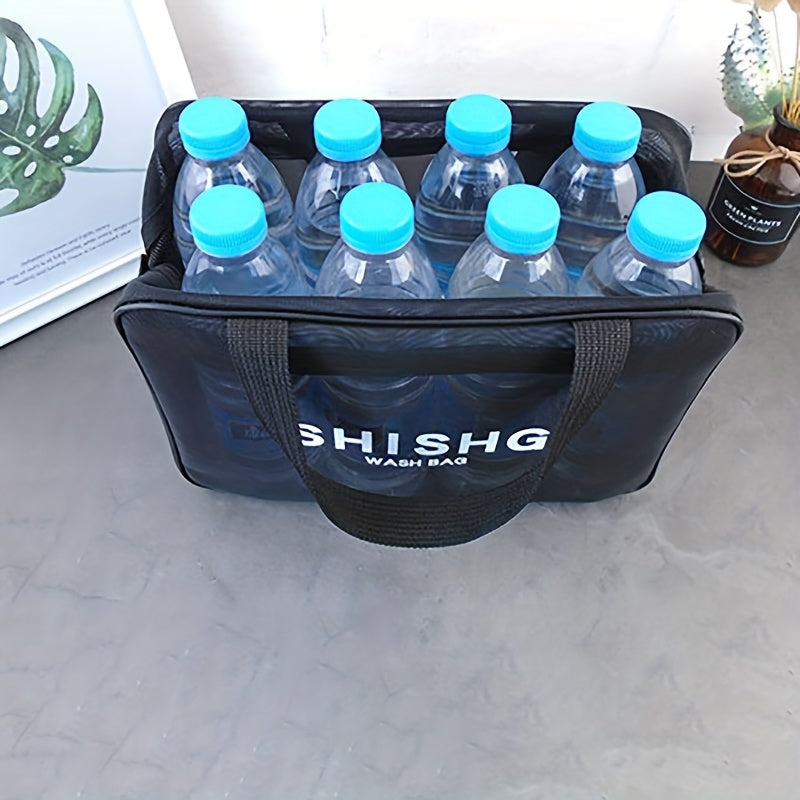 Portable Mesh Toiletry Bag Cosmetic Bag Travel Storage Bag