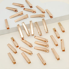 30pcs Golden Single Prong Hair Clips for DIY Craft Accessory