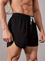 Men's Breathable Drawstring Running Shorts for Gym Sports Training