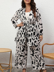  Floral Long Sleeve Robe & Pants Set