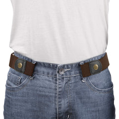 Men's Buckleless Belt Stretch Jeans No Buckle