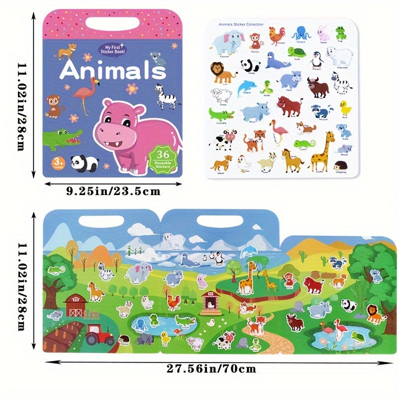 Reusable Sticker Book for Kids Washable Stickers Merry Christmas Gift