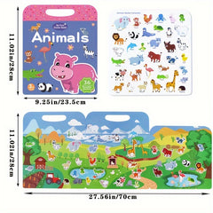 Reusable Sticker Book for Kids Washable Stickers Merry Christmas Gift
