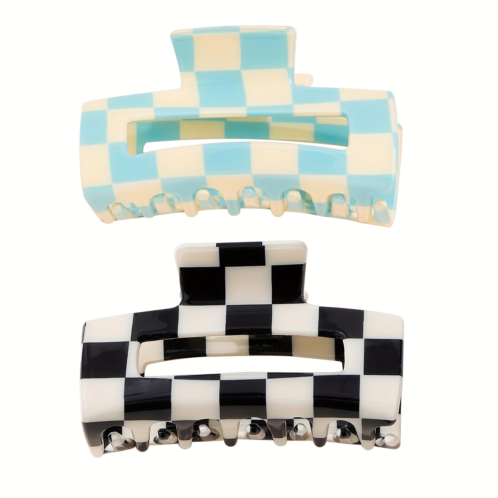 Plaid Square Hair Claw Shark Claw Hair Clip Mother's Gift Hair Accessories