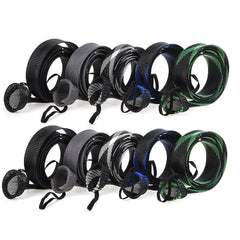 10pcs Leofishing Fishing Rod Sleeve 74 8in Braided Mesh Rod Cover with Straps
