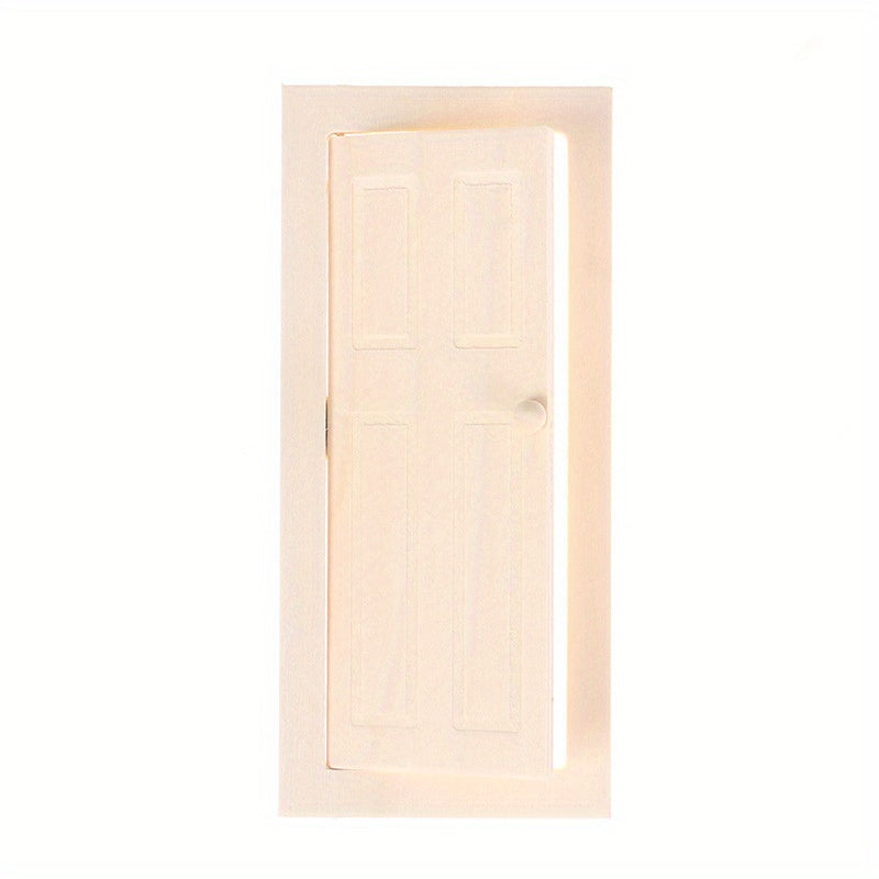Mini Wooden Door 10 x 15, Plain Square Design with Knob, Opens and Closes