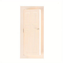Mini Wooden Door 10 x 15, Plain Square Design with Knob, Opens and Closes