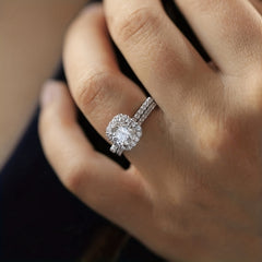 Zircon Inlaid Decorative Wedding Bridal Ring