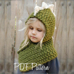 Hand-Woven Grey Fox Hat for Children 2-5 Years