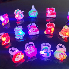 Christmas Light Rings Party Favors Christmas LED Glow Up Rings Party Supplies