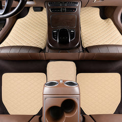 5pcs Universal Waterproof PU Leather Car Floor Mats