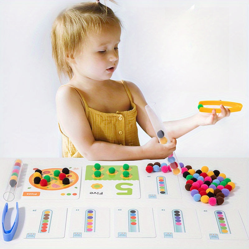 Colorful Clamp Plus Ball Game Math Teachings Aid Puzzle Toy