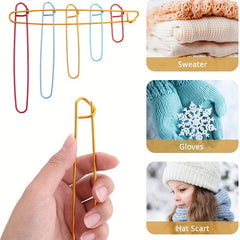 12pcs Colorful Yarn Stitch Holder Set Needles Practical Knitting Crochet Tools