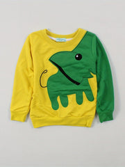 Boys Elephant Graphic Crew Neck Sweatshirt Pullover