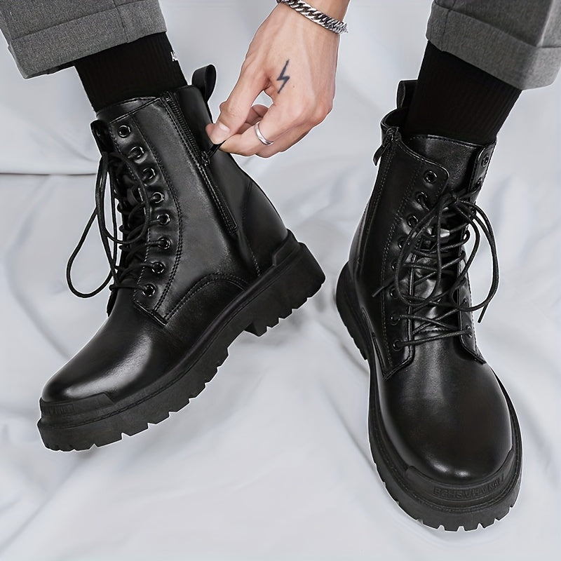 Men's Combat Boots Lace up Walking Shoes