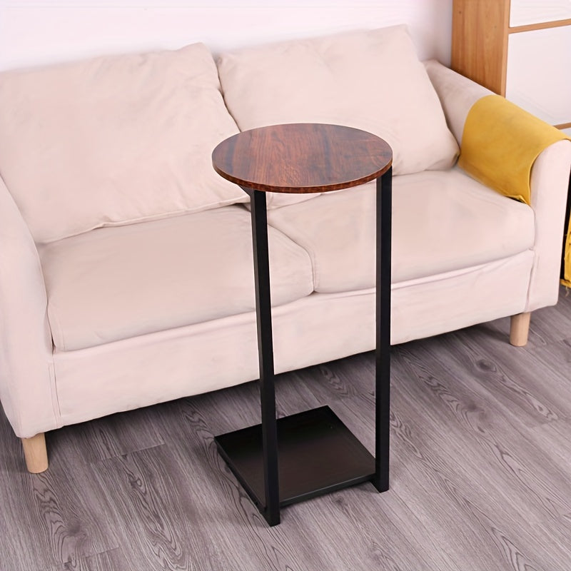 C Shaped End Side Table For Couch And Bed Small Spaces
