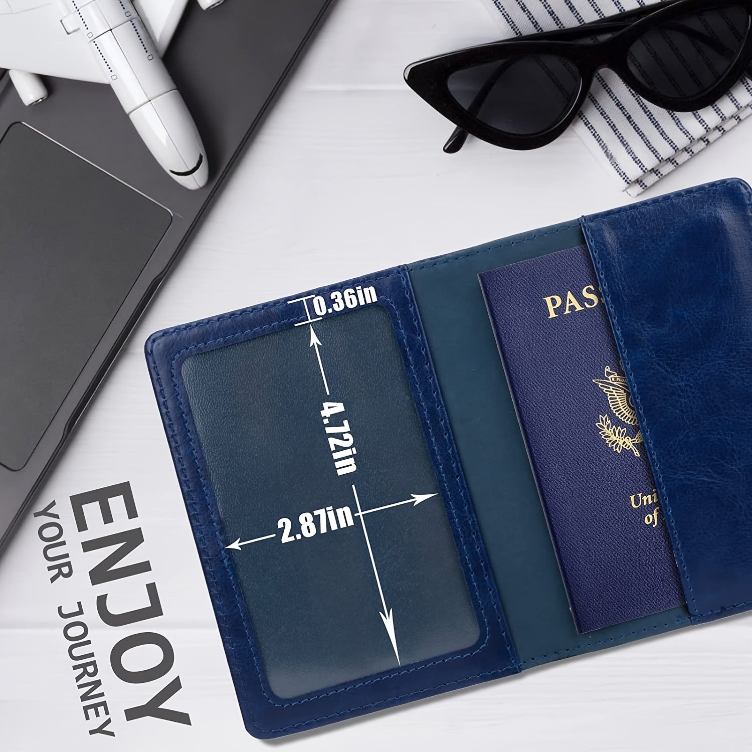 Passport Holder Travel Bag PU Leather Passport Cover Protector Waterproof