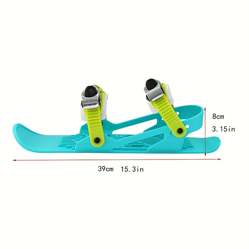 Mini Snow Shoes Mini Short Ski Skates For Snow Snowblades Adjustable Lightweight