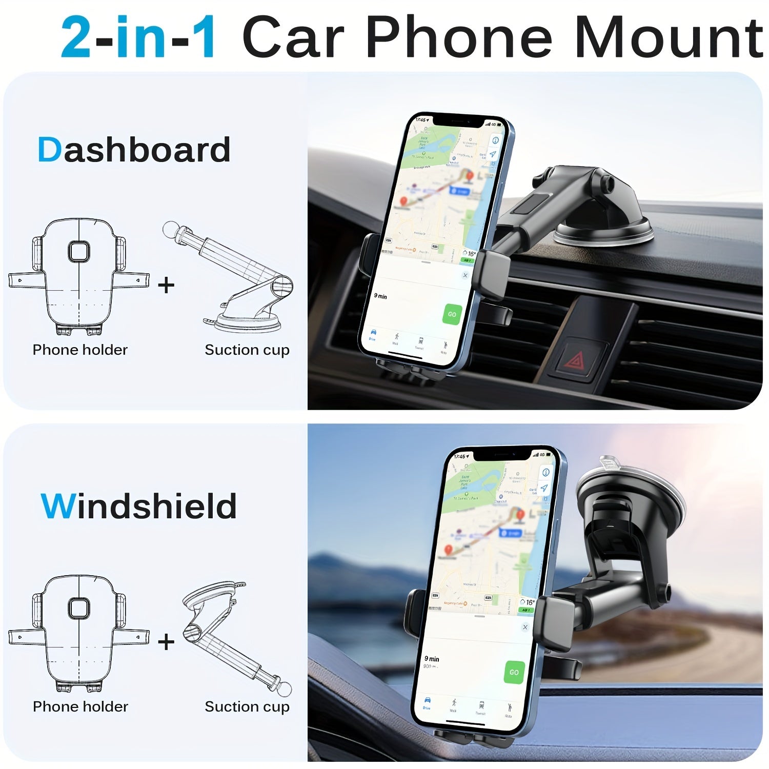 Universal Car Phone Holder Dashboard Air Vent Mount