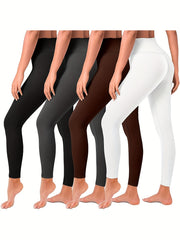 4pcs Tummy Control Leggings for Women High Waisted Butt Lifting Yoga Pants