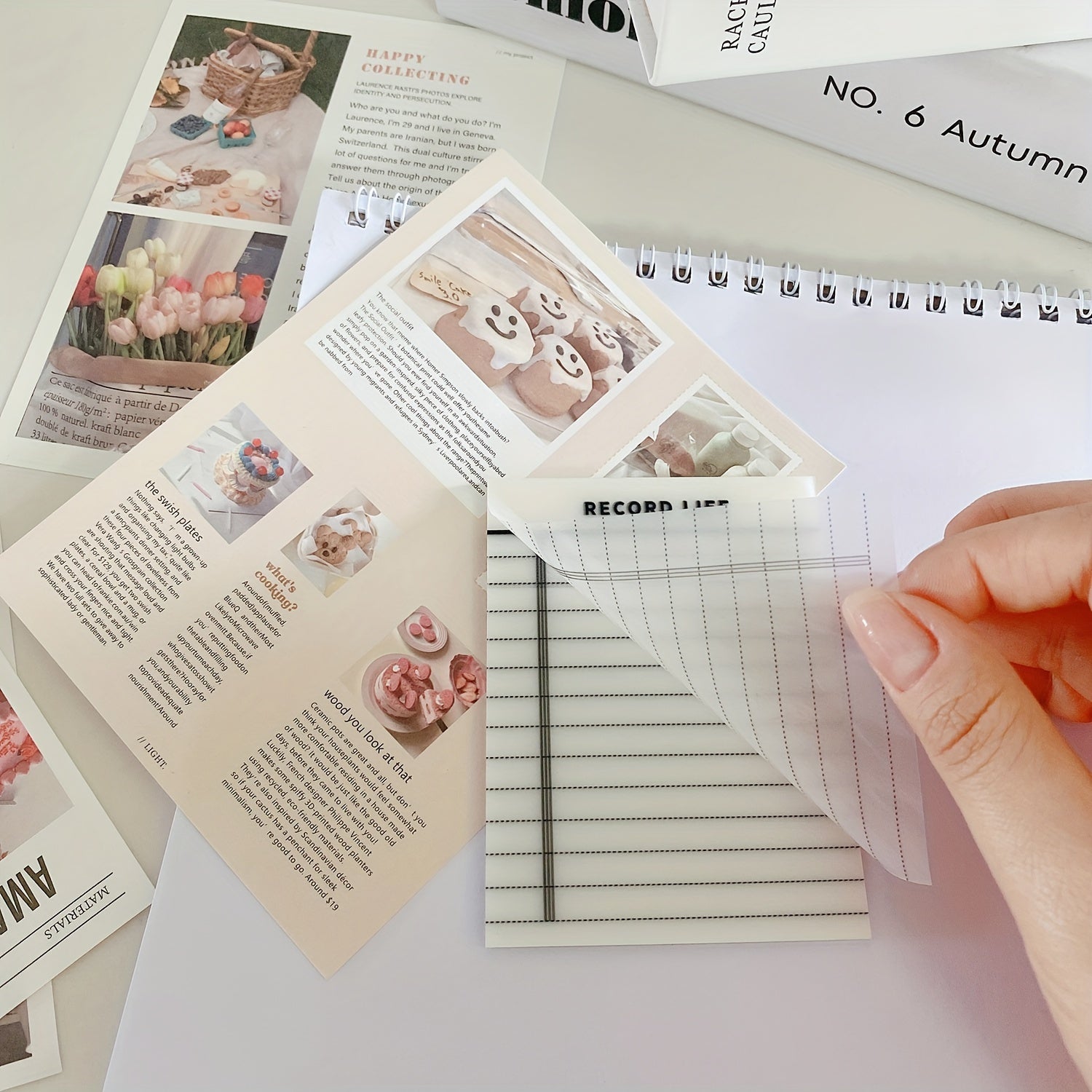 4 Pcs Clear Sticky Notes 200 Sheets- Self-adhesive Memo Pad Office Supplies