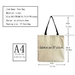 Abstract Pattern Canvas Shoulder Bag Lightweight Shopper Bag