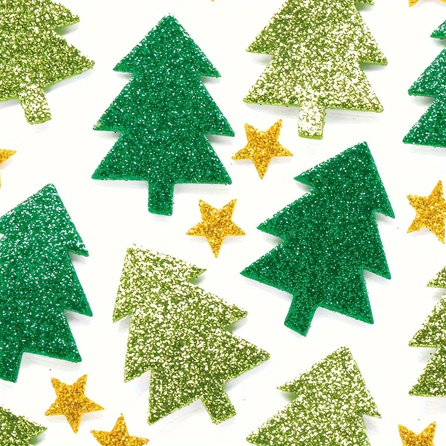 100pcs Christmas Tree Star DIY Foam Stickers Self adhesive Kids Party