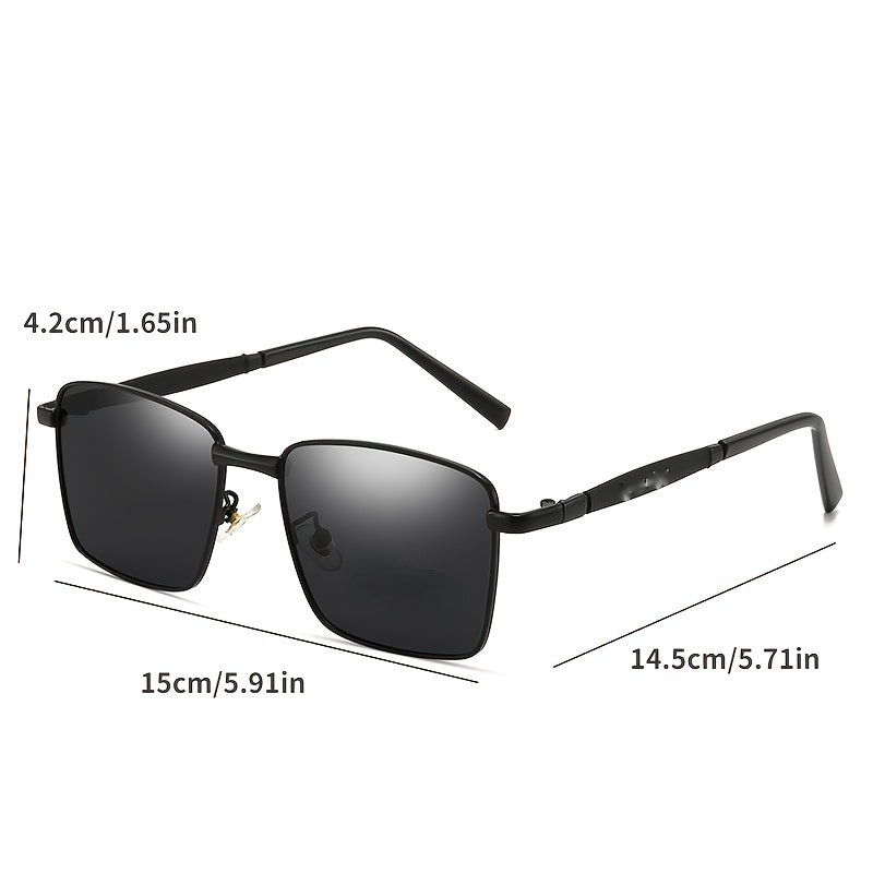 Polarized Sunglasses Men's Driving Fishing Metal Sunshade UV Protection Glasses