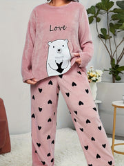  Polar Bear Flannel Pajamas Set