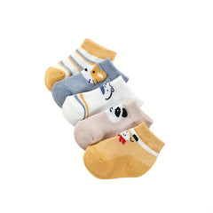5 Pairs Mesh Thin Sock Shoes for Baby Girls Kids
