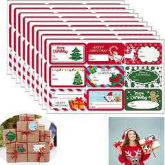 10 Sheets Christmas Decorative Adhesive Seal Labels Stickers