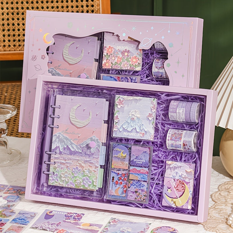 87pcs Scrapbook Kit DIY Journal Art & Crafts Stickers Notebook Scrapbook