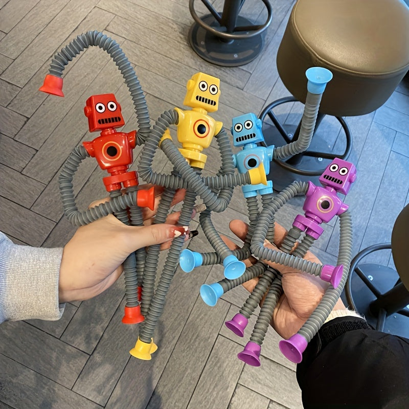 Suction Cup Robot Cartoon Decompression Toy