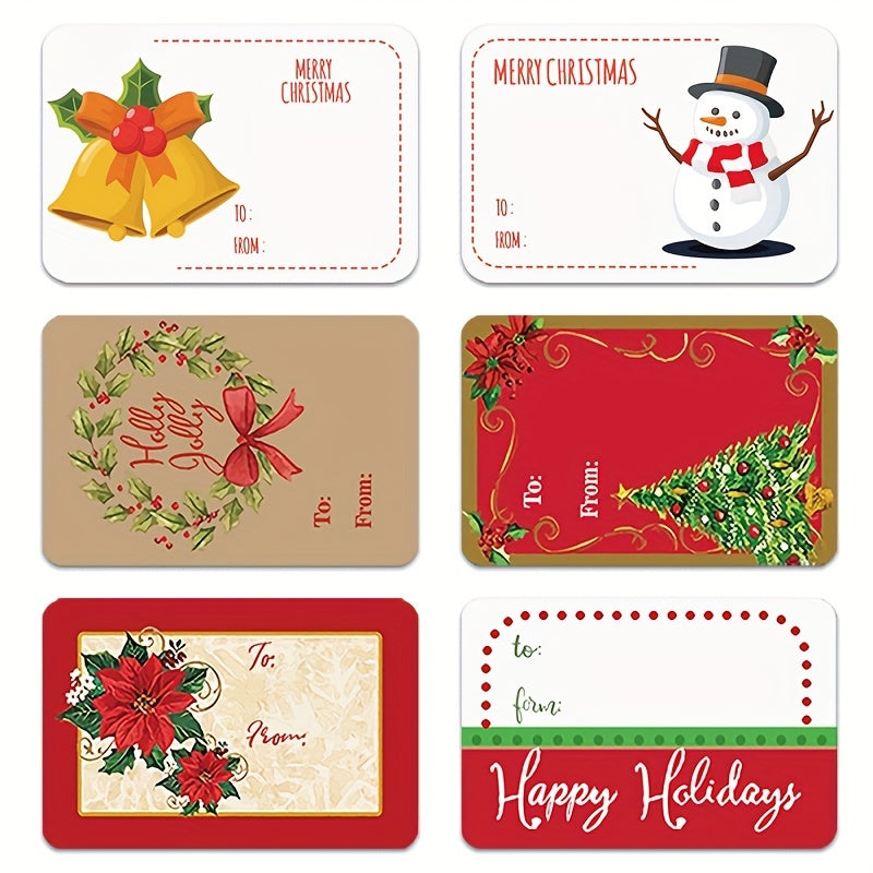 250pcs Santa Snowman Seal Christmas Sticker Roll