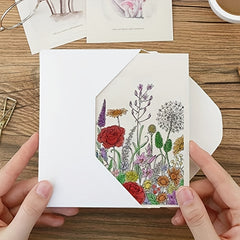 Spring Flowers Leaves Background Clear Stamps for Crafts