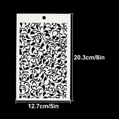 Leaf Background Stencils for DIY Art Painting on Wood, Fabric, Wall - 20x12cm