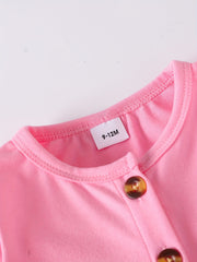 Baby Girl's Cardigan Top & Sleeveless Dress Set