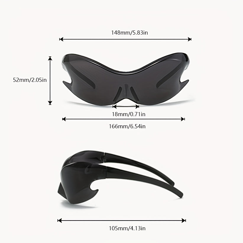 Futuristic Wrap Around Sunglasses Y2K Photochromic Shades Cyberpunk UV400