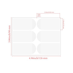 120pcs 2.5 Filament Rectangular Sealing Sticker Transparent Spacer Label