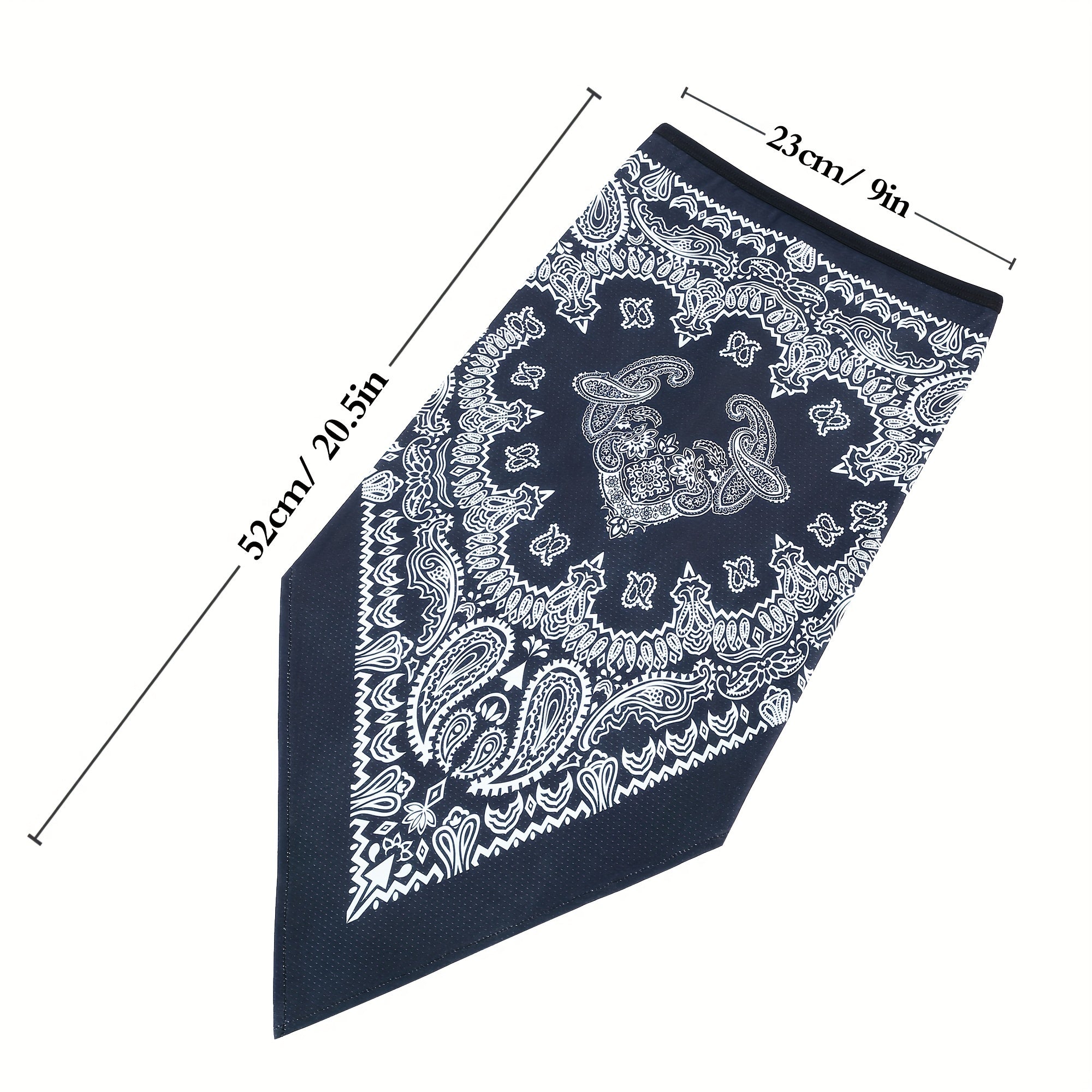Triangle Outdoor Ice Mask Candy Paisley Print Beanie Hat Turban