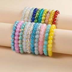 8mm Healing Stone Beaded Bracelet Boho Natural Crystal Stretch Bracelet