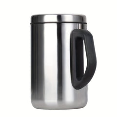 Stainless Steel Insulated Travel Mug with Lid Handle Camping RV Office Gift