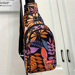 Colorful Printed Chest Bag for Outdoor Hiking