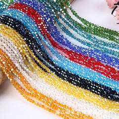 3mm Crystal Rhombus Beads Colored Glass Beads String Bracelet Necklace
