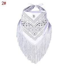 Sequins Tassel Polyester Scarf Party Scarf Women Bandana